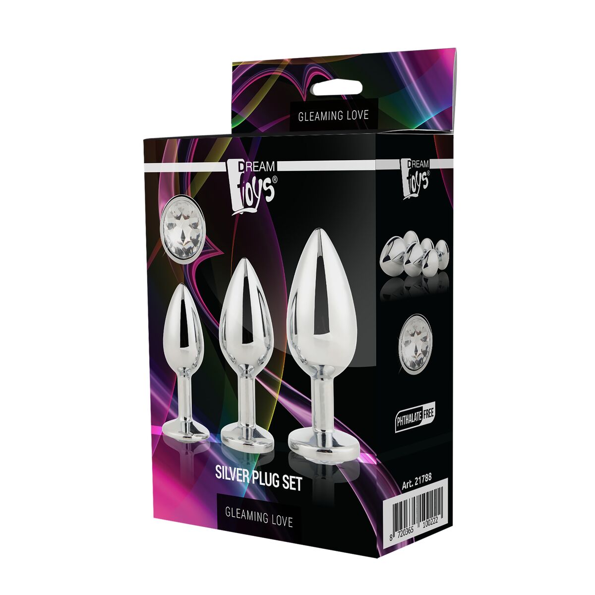 Plug Anal Dream Toys Gleaming Love Prateado